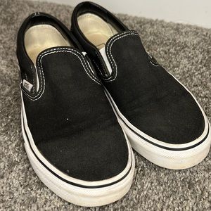 Women’s black slip on vans